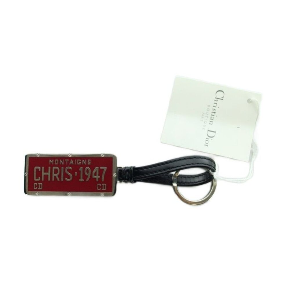 Dior Key Ring Case Holder Plate Logo Mq Oh